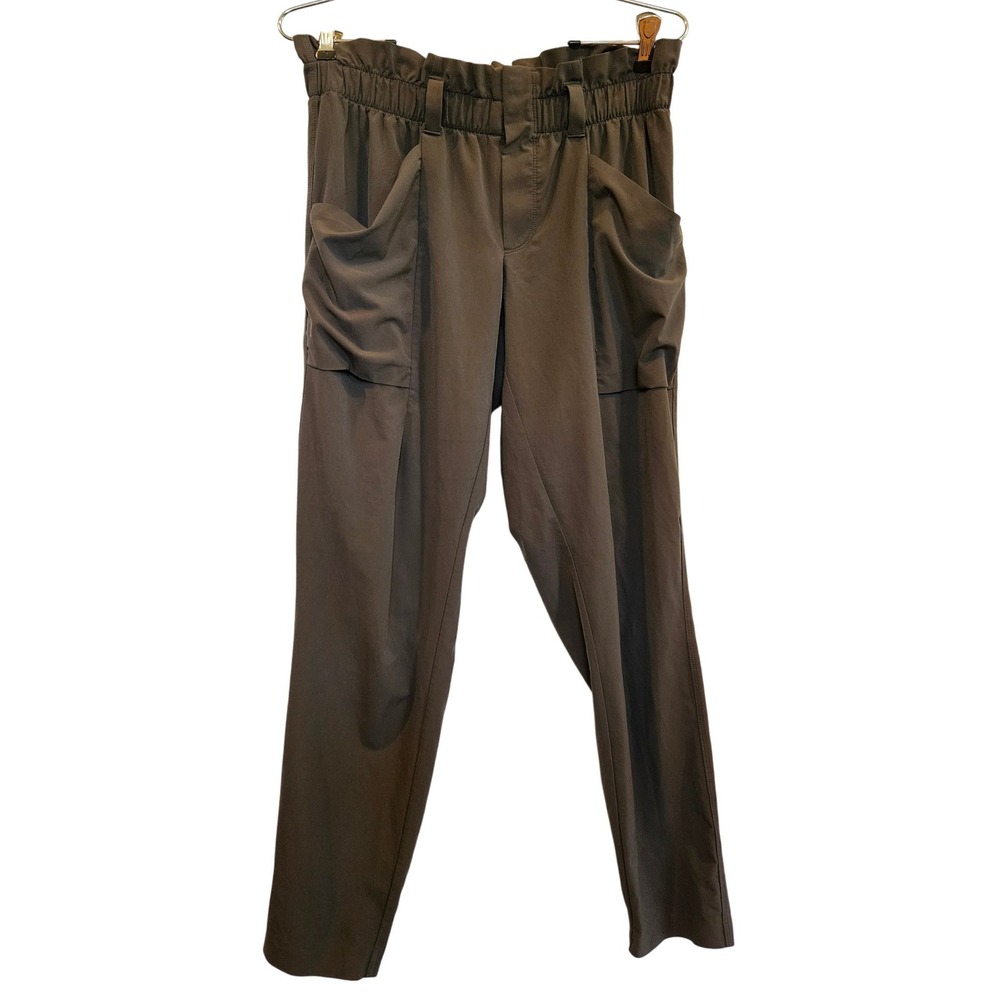 Athleta High Rise Cargo Pants Ruched Pockets Size 4